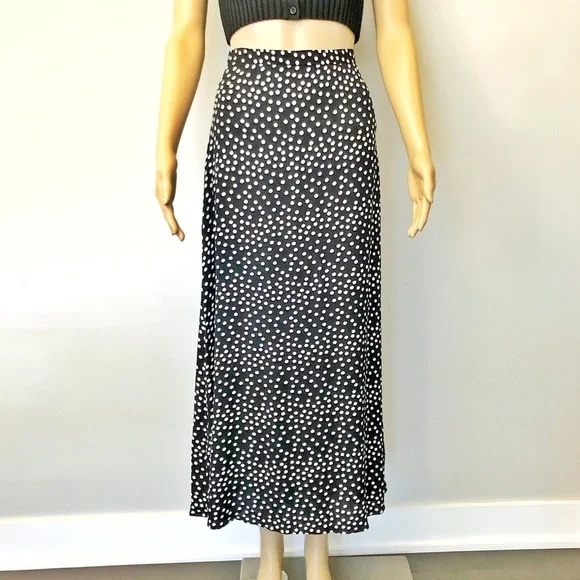 SUZY SHIER Gorgeous Polka Dots Boho  Pattern Cottagecore Summer Maxi Skirt.Small - Picture 3 of 13